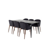 Dipp, Arch Rektangulär matgrupp Svart,Natur, Svart, 180 x 90