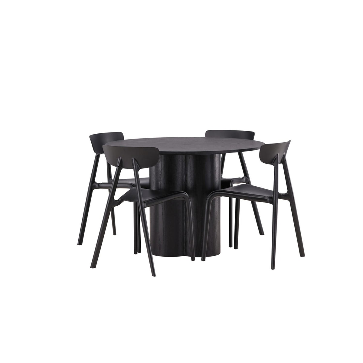 Olivia, Ursholmen Rund matgrupp Svart, Svart, 4st