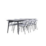 Ellis, Chico Rektangulär matgrupp Blå, svart, Svart, 230 x 85