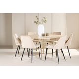 Copenhagen, Night Rund matgrupp Beige, Vitputsad, 6st