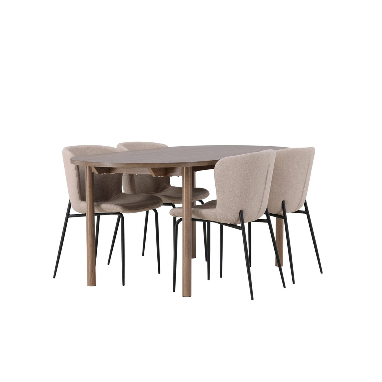 Andy, Modesto Oval matgrupp Beige,Svart, Natur, 180 x 90