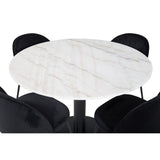 Estelle, Wrinkles Rund matgrupp Svart, Vit, 4st