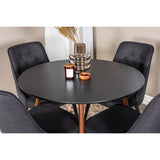 Plaza, Velvet Deluxe Rund matgrupp Svart, Svart