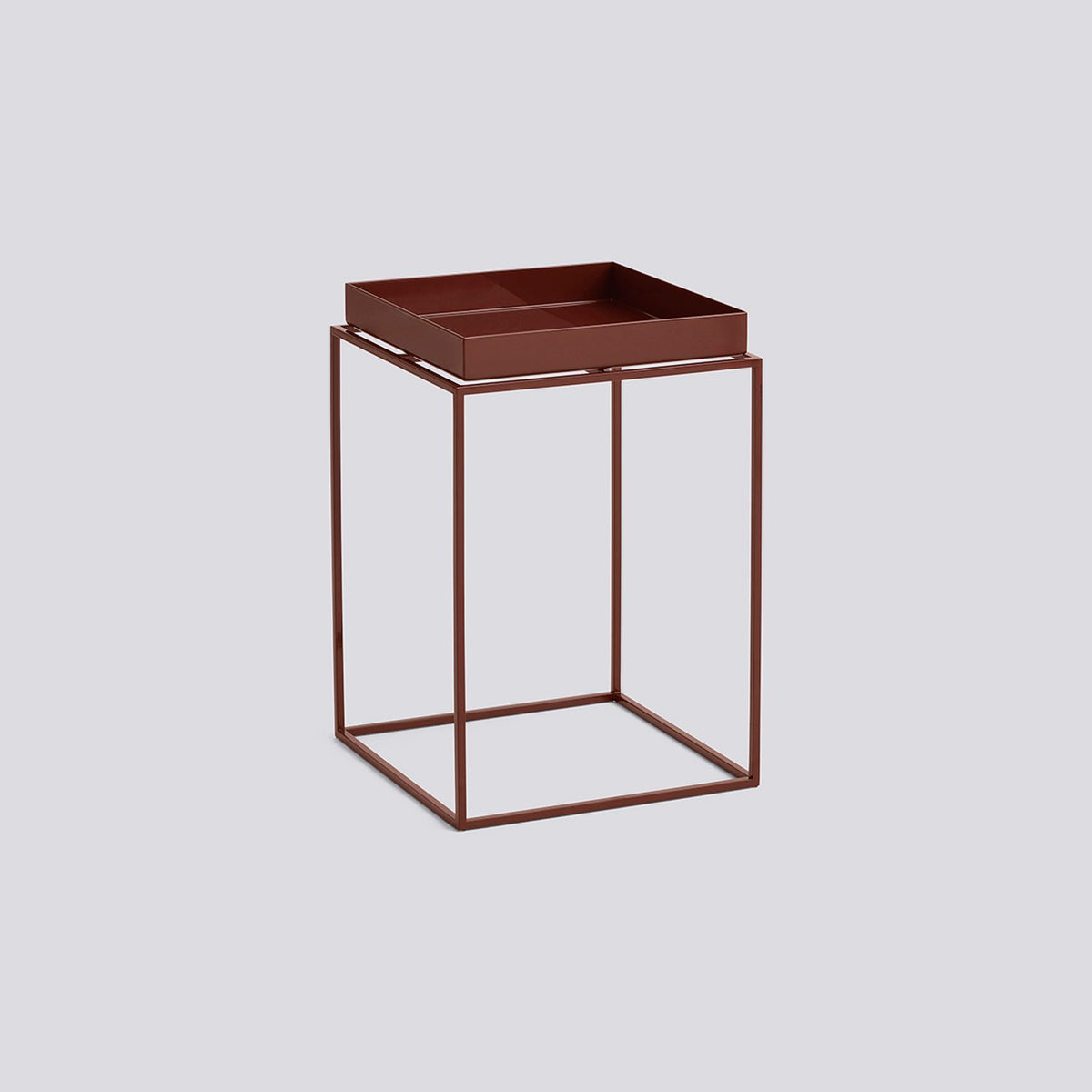 Tray Table L30 × B30 × H44 cm Brickbord Chocolate High gloss, Chocolate High gloss – pulverlackerat stål