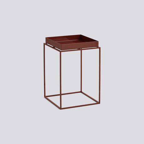 Tray Table L30 × B30 × H44 cm Brickbord Chocolate High gloss, Chocolate High gloss – pulverlackerat stål