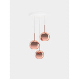 Copper Trio Rund Pendelsystem With LED