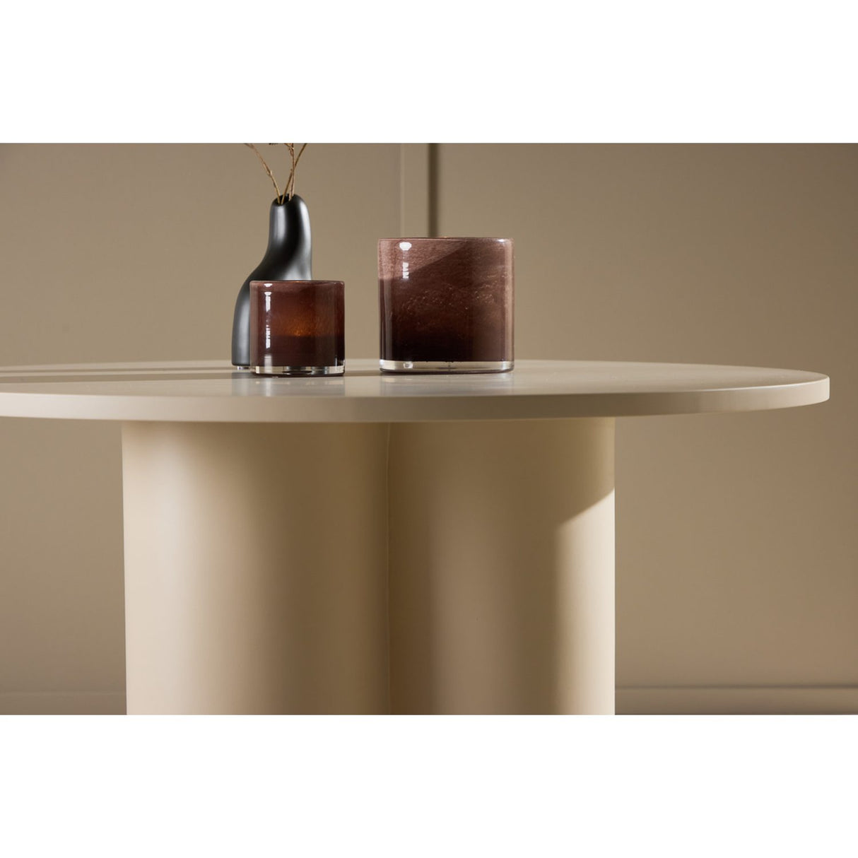 Olivia Soffbord Beige, ⌀80