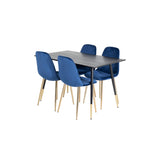 Dipp, Polar Rund matgrupp Blå,Guld, Svart,Guld, 120 x 85