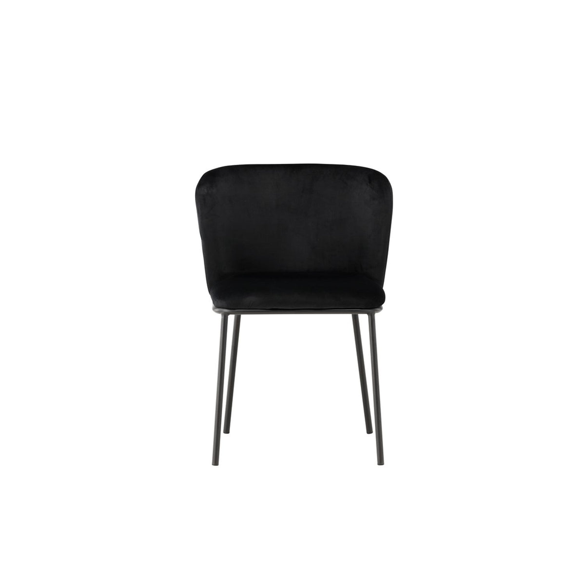 Edina Matstol Svart, Polyestersammet, 60 x 77 x 53