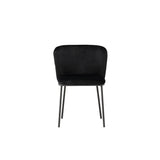 Edina Matstol Svart, Polyestersammet, 60 x 77 x 53