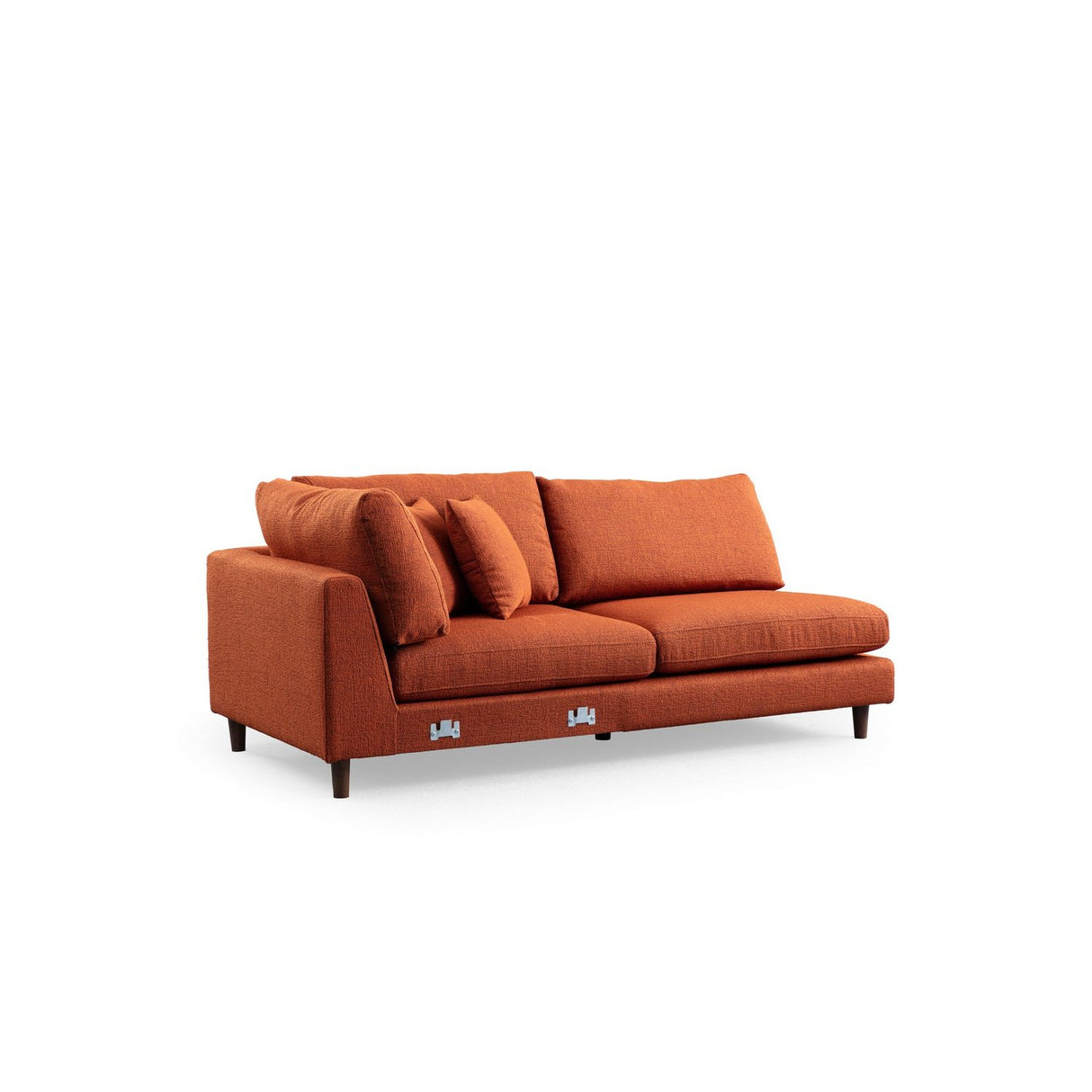 Auckland med puff (314-275 x 95 x 76 cm) Orange Hörnsoffa
