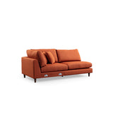 Auckland med puff (314-275 x 95 x 76 cm) Orange Hörnsoffa