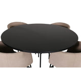 Copenhagen, Berit Rund matgrupp Beige, Svart, Svart, ⌀140