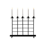 5 Ljus Metall Svart Elljusstake