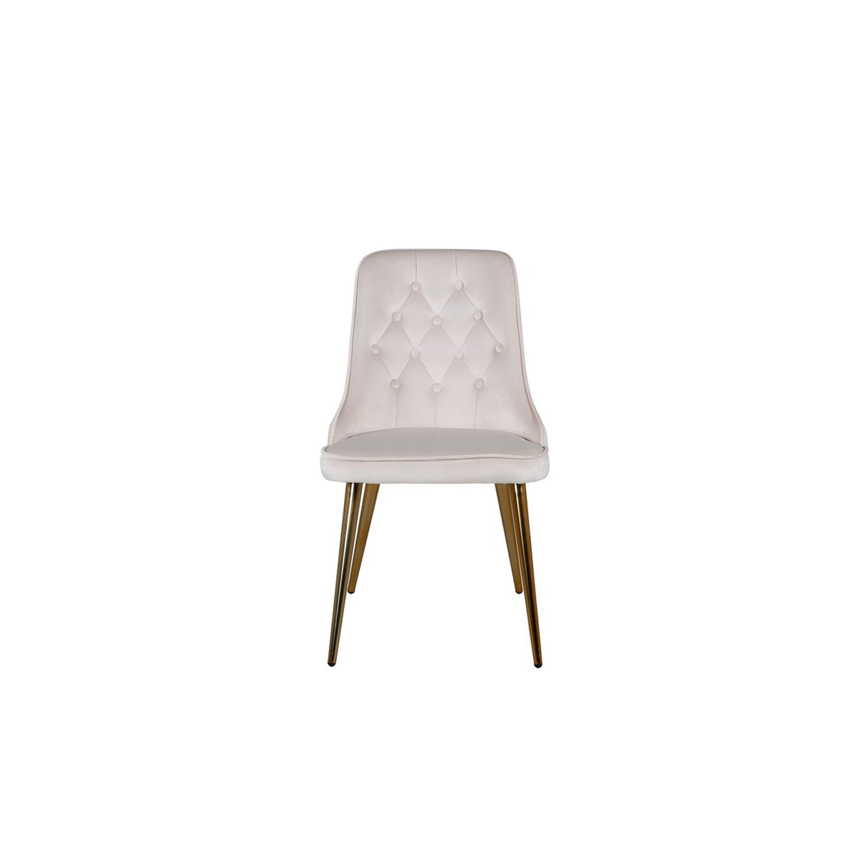 Velvet Deluxe Matstol Beige, Polyestersammet