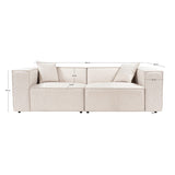Tbilisi 2-sits (220 x 108 x 65 cm) 2-sitssoffa Ljusbrun