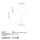 Lusaka (20 x 35 cm) Antik Bordslampa