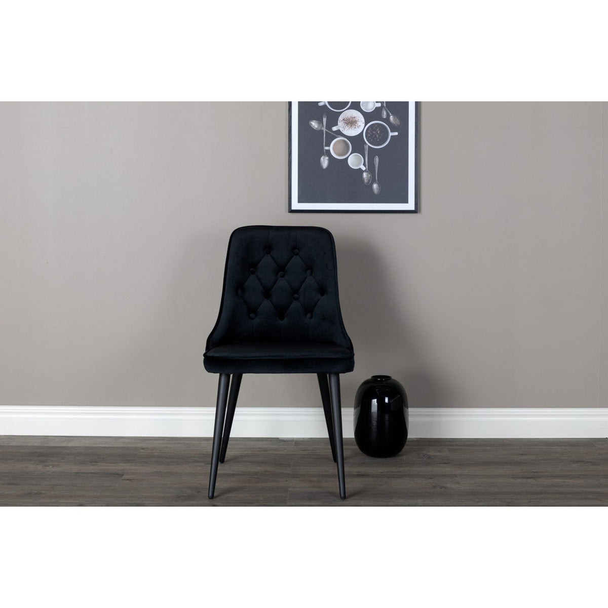 Velvet Deluxe Matstol Svart, Polyester