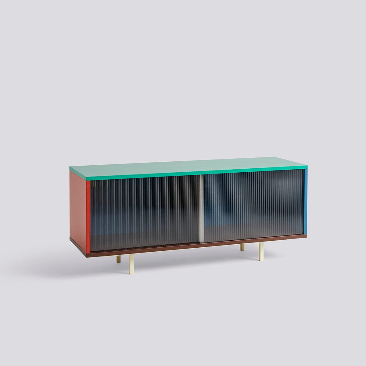Colour Cabinet med glasdörrar 120 × 39 × 51 cm Skåp Multi
