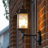 Milano E27 Svart/Silver Vägglampa Ute Upp