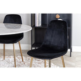 Estelle, Polar Rund matgrupp Svart,Guld, Svart,Vit, ⌀106