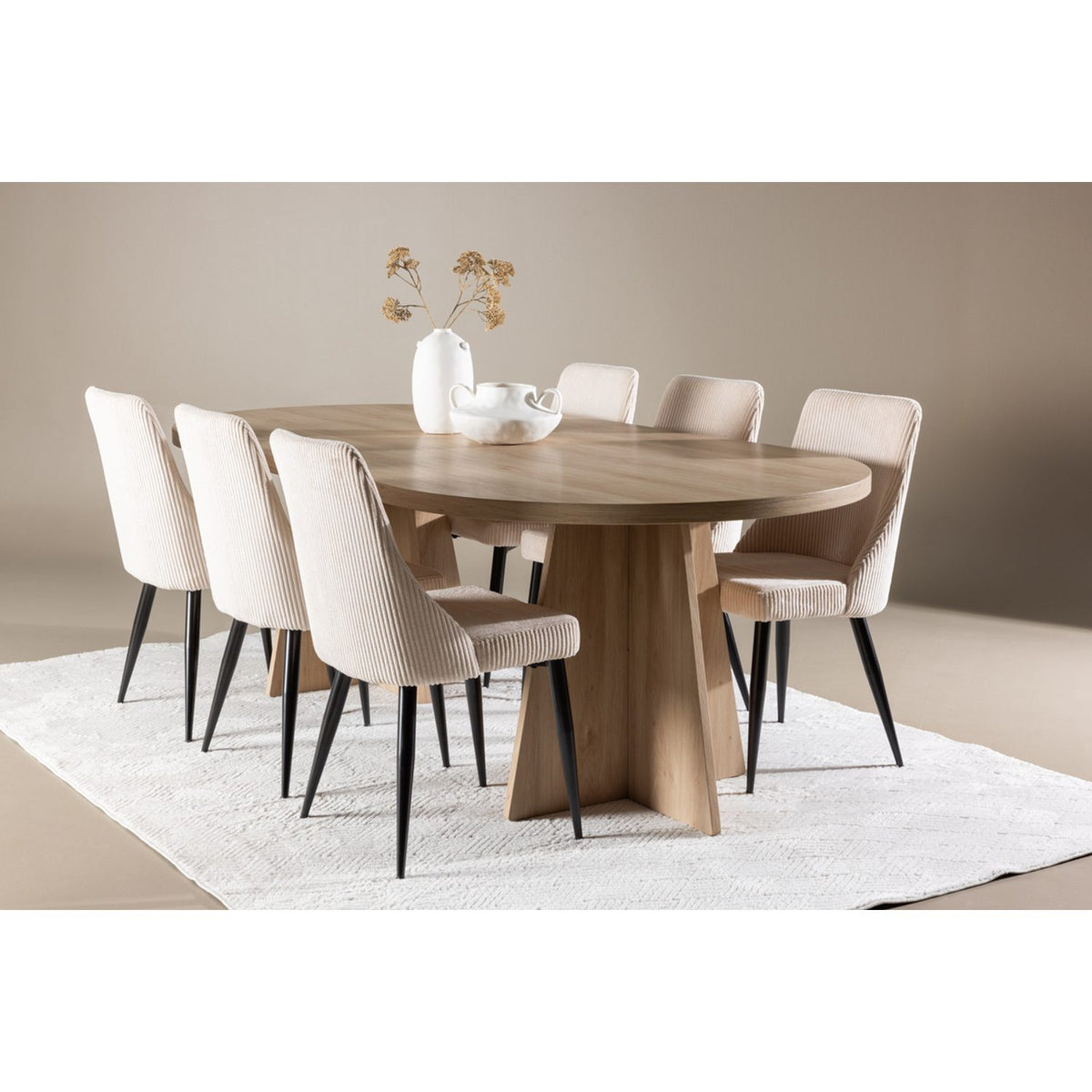 Bootcut, Leone Ovalt matgrupp Beige,Svart, Natur, 230 x 115