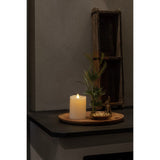 Vaxljus gräddvitt varmvit LED timer 5h 2xAA Dekorationsljus El 7,6x11,4 cm