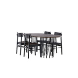 Stone, Montros Oval matgrupp Svart, Svart, mocka, 220 x 100