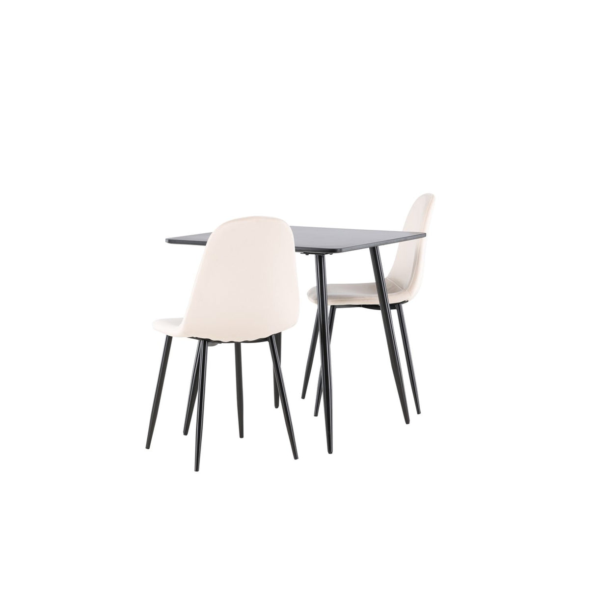Polar, Polar Rektangulär matgrupp Beige, svart, Svart, 75 x 75