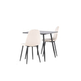 Polar, Polar Rektangulär matgrupp Beige, svart, Svart, 75 x 75