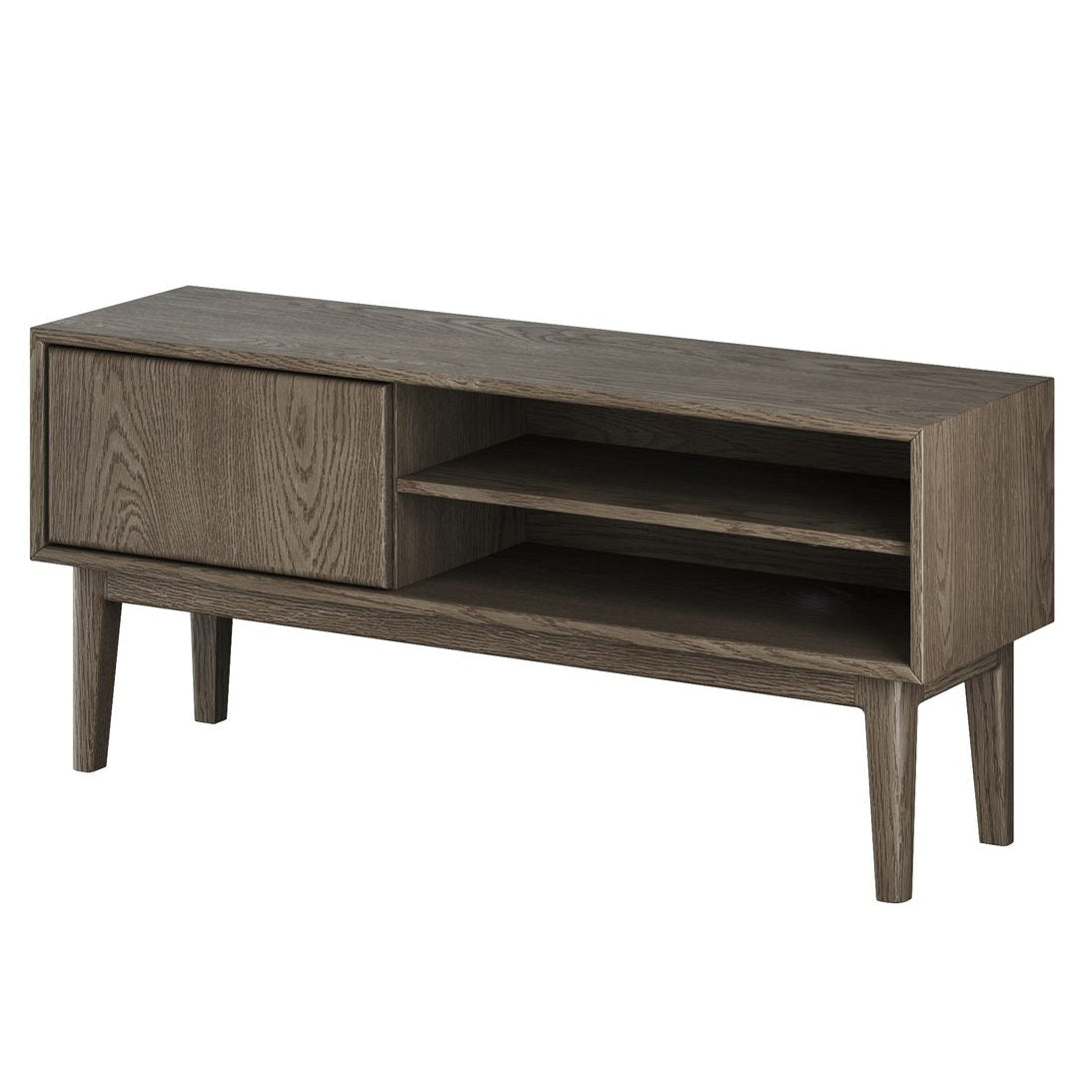 Broholm Solid TV-bänk 124x55 cm Rökoljad Ek