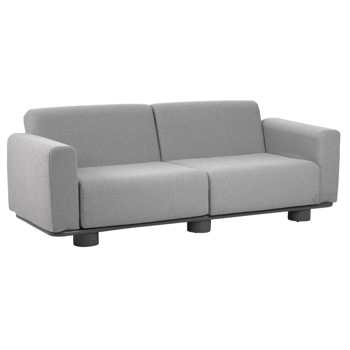Bolster 2,5-sits Soffa 209x94 cm Antracit/Teddy Grey