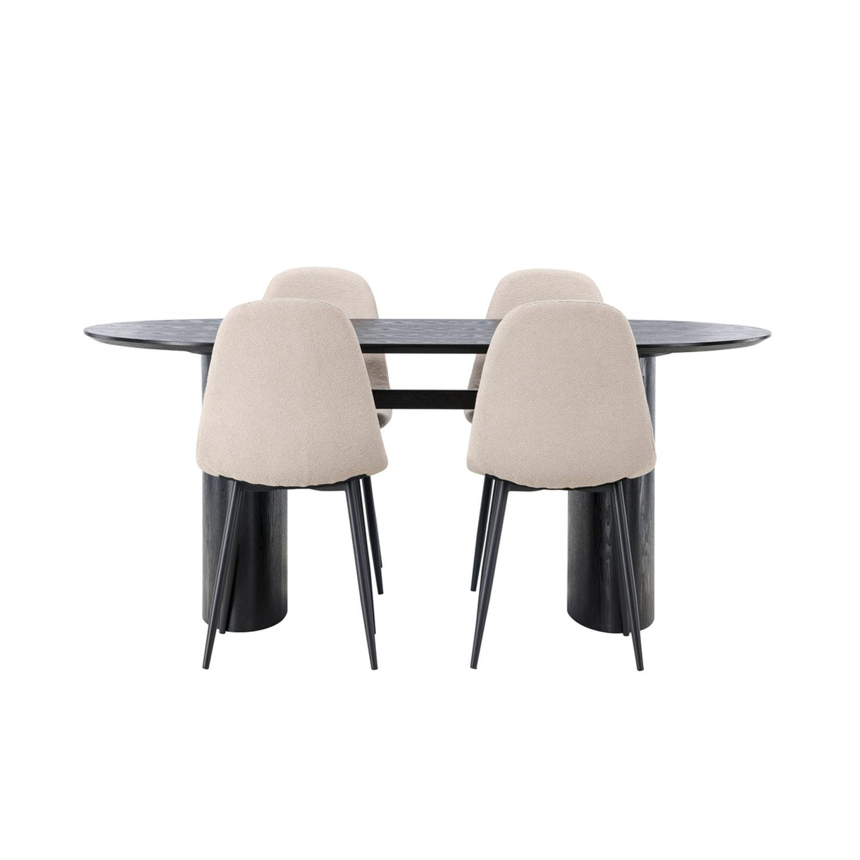 Isolde, Polar Oval matgrupp Beige,Svart, Svart, 180 x 90