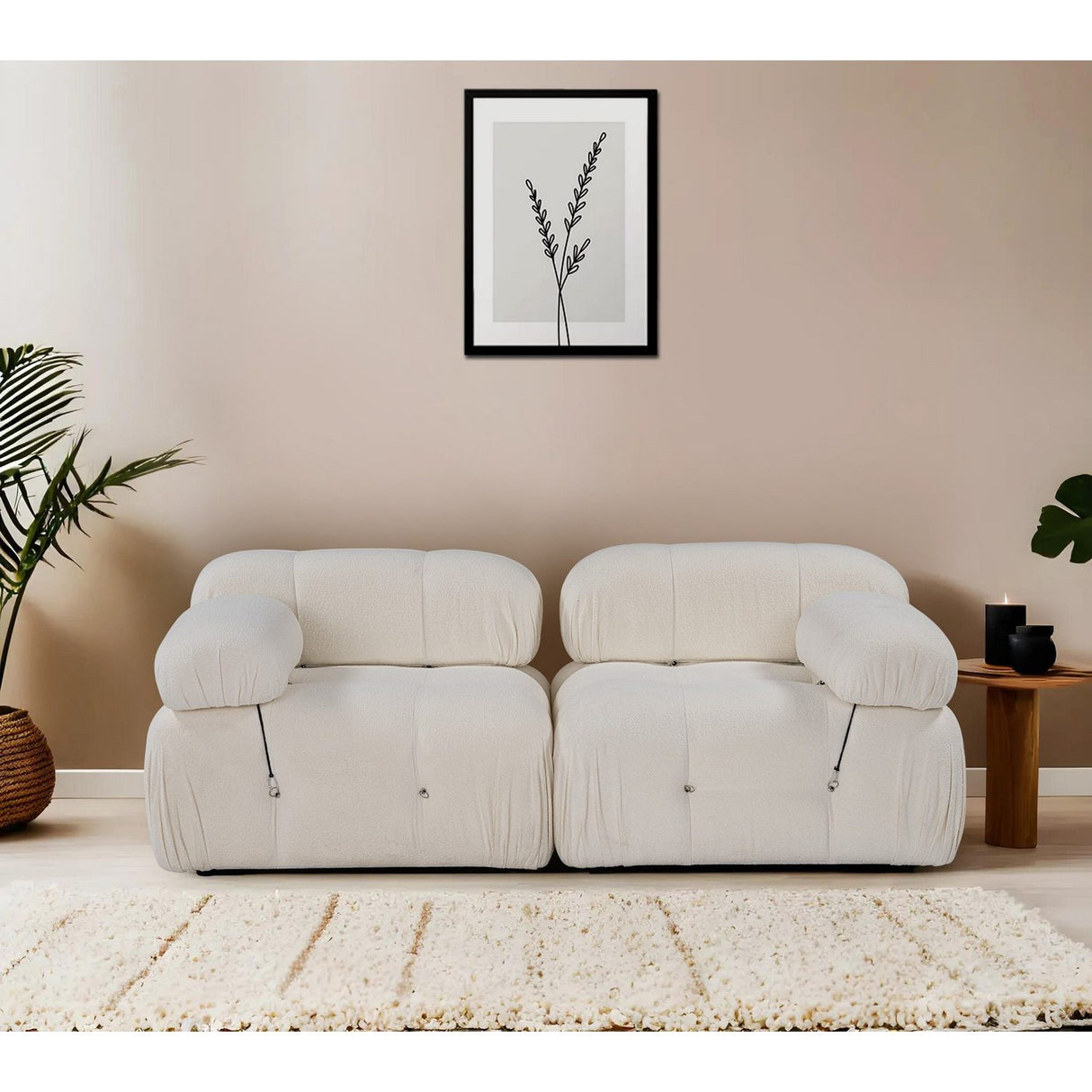 Helsinki 2-sits (190 x 95 x 75 cm) Kräm 2-sitssoffa