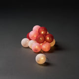 16 Garnbollar 6cm LED Ljusslinga Inomhus Vit/röd/rosa