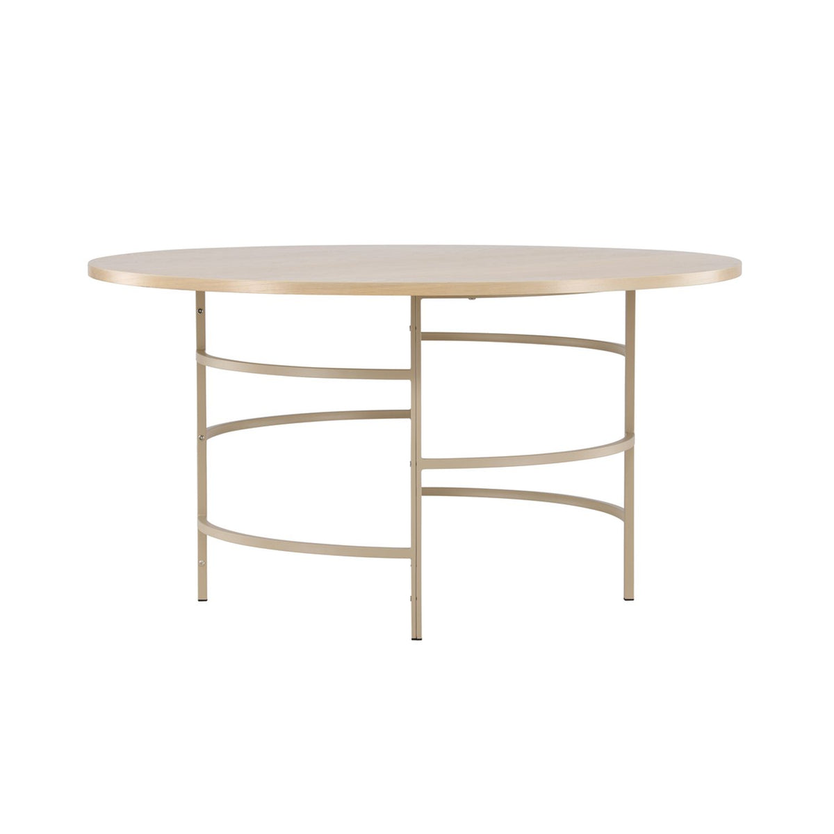 Köpenhamn Runt matbord Beige, vitlaserad, MDF, ⌀140