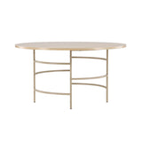 Köpenhamn Runt matbord Beige, vitlaserad, MDF, ⌀140