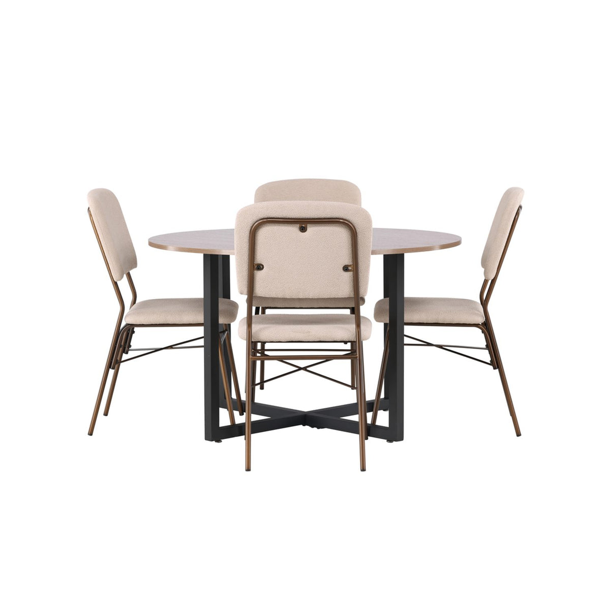 Durango, Seda Rund matgrupp Beige,Brun, Svart, valnöt, ⌀120