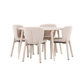 Flora, Astoria Runt matgrupp Beige, Vitlasyr, ⌀120