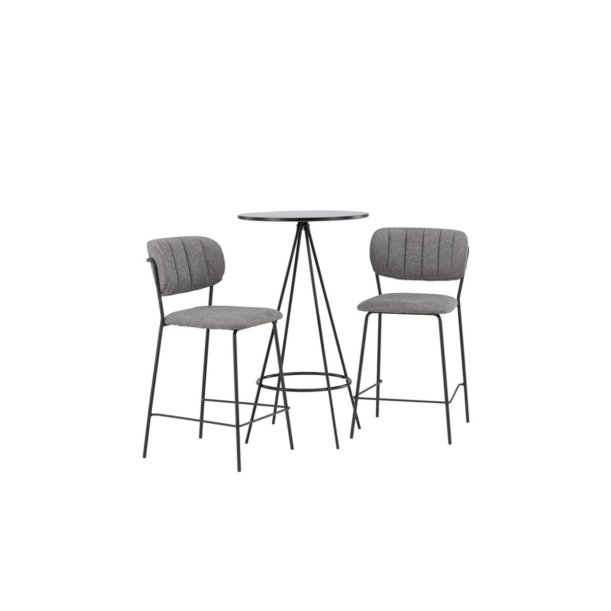 Bistro, Bell Rund matgrupp Svart,Grå, Svart, ⌀60