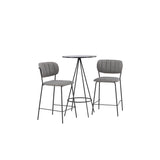 Bistro, Bell Rund matgrupp Svart,Grå, Svart, ⌀60