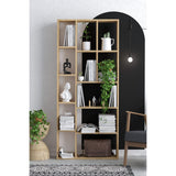 Tallinn (75 x 170 x 18 cm) Sapphire Oak Bokhylla