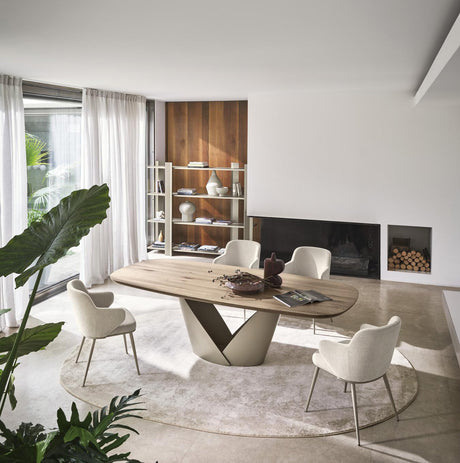 Calla Matbord 100x200 cm Pearl Beige / Wood