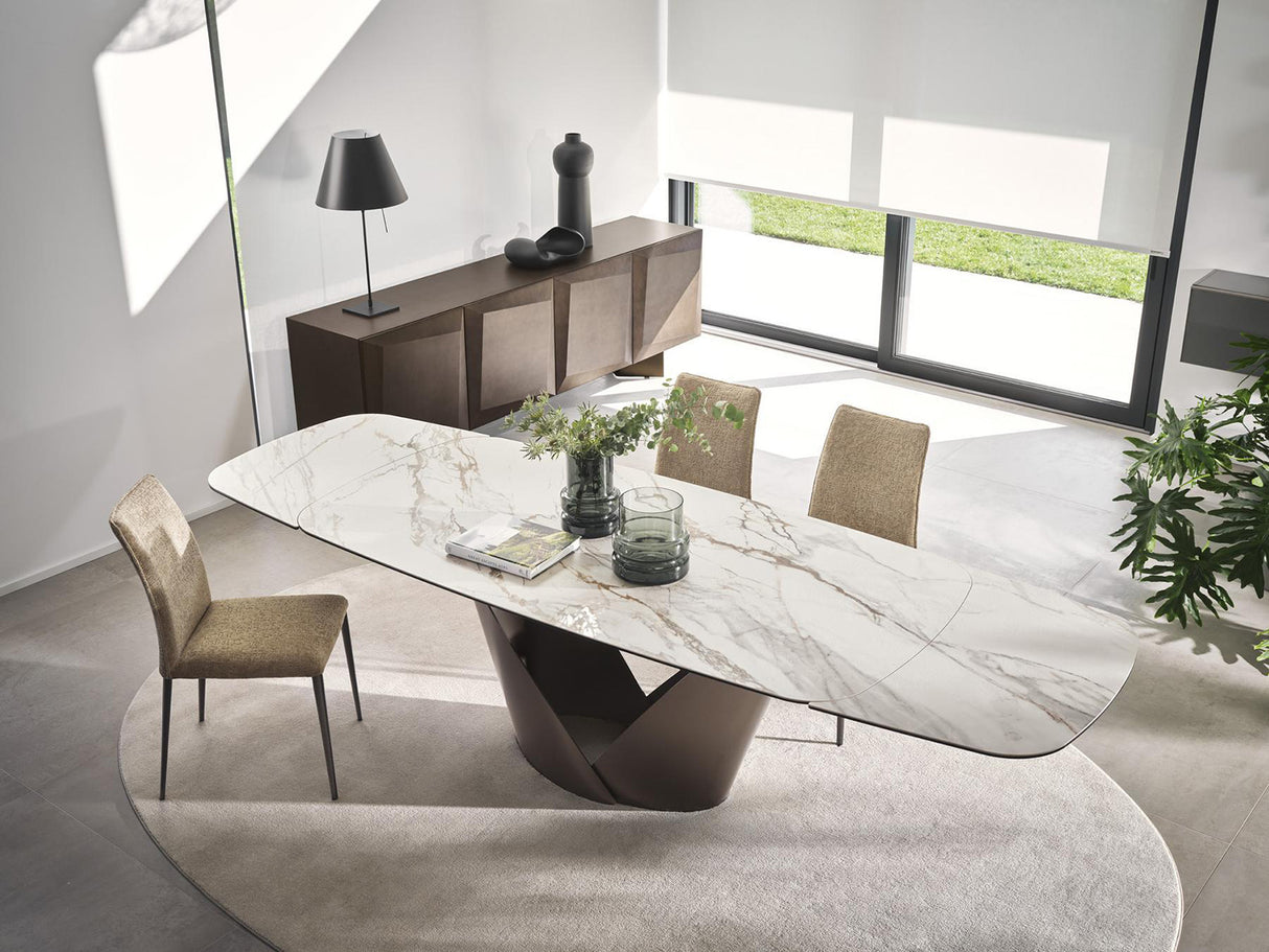 Calla Matbord 100x200-296 cm Pearl Beige / Keramik