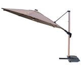 Caserta Frihängande Parasoll Beige/Wood 3x3m