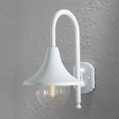 Bari E27 Ner Vägglampa Ute Mattvit