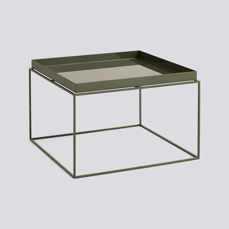 Tray Table L60 × B60 × H39 cm Soffbord Olive green