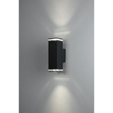 Pollux 2xGU10 Vägglampa Ute Svart, 23.5 cm