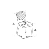 Arfe (45 x 86 x 46 cm) 6 delar cappuccinobrun Stolset