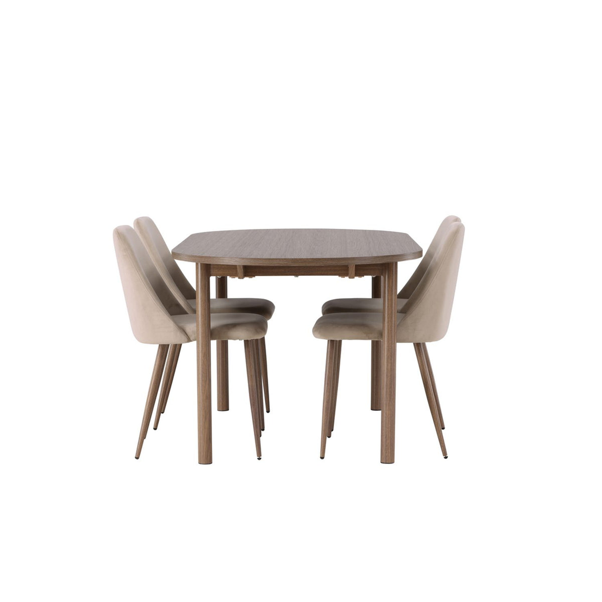 Andy, Night Oval matgrupp Valnöt, Beige, Natur, 180 x 90